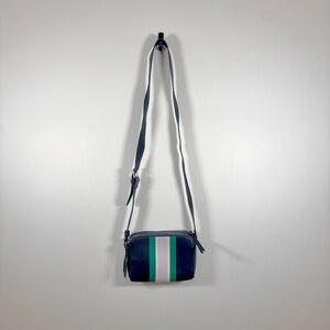 Old Navy Camera Style Navy Crossbody Bag with Stripes